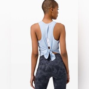 Lululemon All Tied Up Tank in Blue Linen